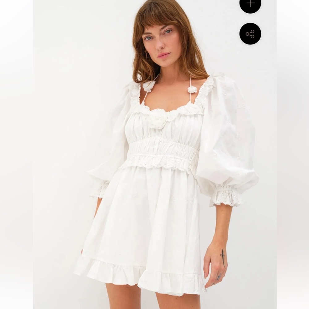 For love and lemons white mini dress
